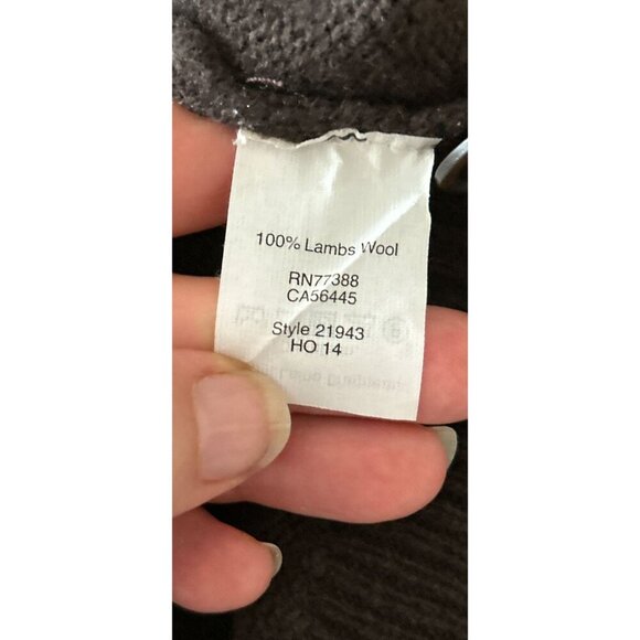 J.CREW Lambswool Pullover Knitted Shawl Collar Sweater In Brown  Size Large - Picture 8 of 8